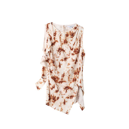 VIMAGE纬漫纪春夏季新款修身打底高级无袖小众设计印花上衣V2313916 商品图6