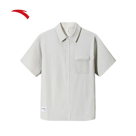 【林孝埈同款】安踏冰丝短袖衬衫男款宽松凉感翻领上衣152527160 商品图2