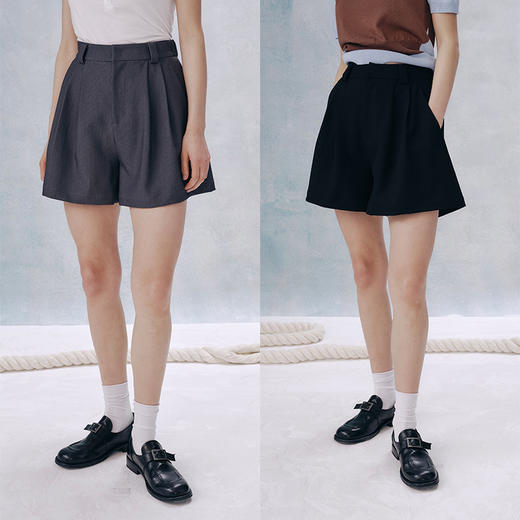 UMILAB【追风】K皱TR面料 塑黄金身材比例半松紧腰A型短裤P1235M 商品图0