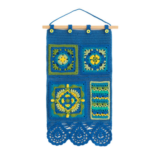 苏苏姐家青绿墙挂收纳手工DIY钩针编织小物家居装饰毛线材料包 商品图4