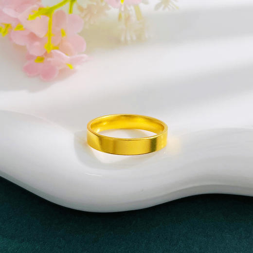 【限时克减150元】足金999 #小红书 空心固口戒指宽面素圈筷子戒指（面宽约3.8-4.2mm）(UQGFJZ00092-1)（预售产品下单后不退款不退货不换货不补差价 商品图2