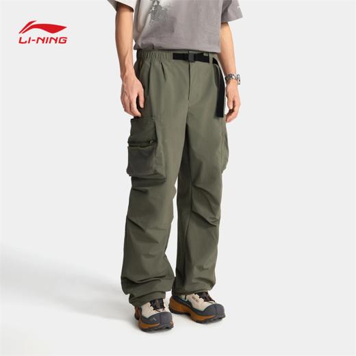 【M/L/XL断码】李宁CF溯男子速干凉爽直筒宽松工装裤运动长裤AYKV203【库存有限，如无货将做退款，介意慎拍！】 商品图0