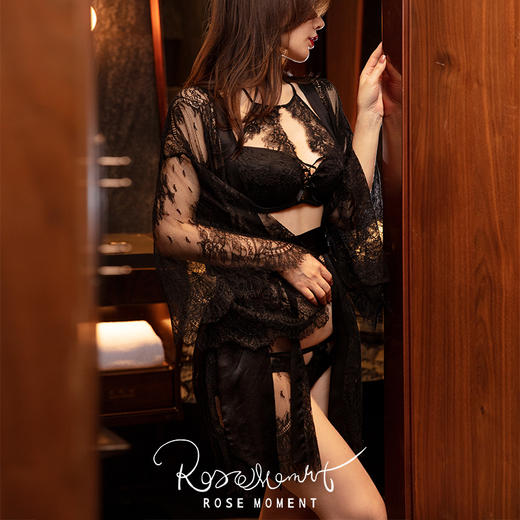 法式浪漫睫毛蕾丝中袍 T823001 商品图3