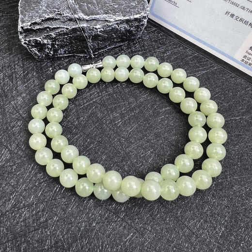 【宏艺珠宝】天然和田碧玉项链（自带天然铁元素黑点，介意勿拍）﹝主体为晶石类、有机宝石类、天然玉石类产品不支持以旧换新﹞ 商品图9