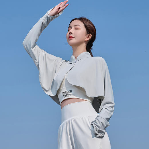 中国风披肩防晒衣女夏季锦纶冰丝凉感透气防紫外线薄款外套防晒服 商品图0
