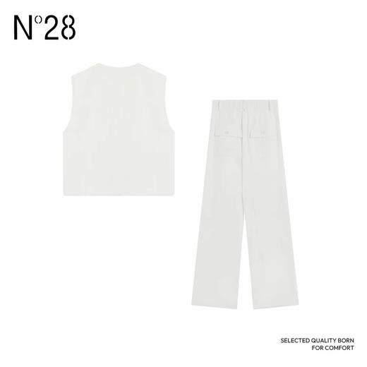 【破价】‘百万套装’2025夏季新款百搭无袖马甲上衣长裤直筒裤子套装885242Z536 商品图2