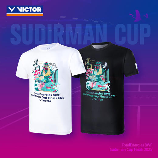 VICTOR威克多苏迪曼杯纪念商品羽毛球服透气快干男女款运动短袖T恤 T-SC2501 商品图0