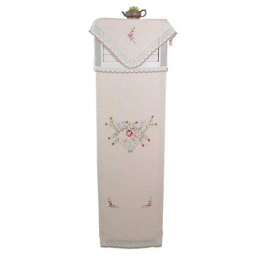 丝带绣空调罩套立式布艺简约防尘罩开机不取全包罩套室内柜机套 商品图4