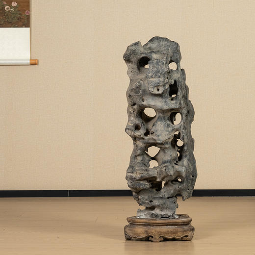 清 黑太湖石立峰文房赏石 商品图1