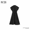 【破价】N°28 ‘遮肉裙’2025夏季新款设计师休闲翻领半袖中长裙 系带显瘦连衣裙885242L567 商品缩略图3