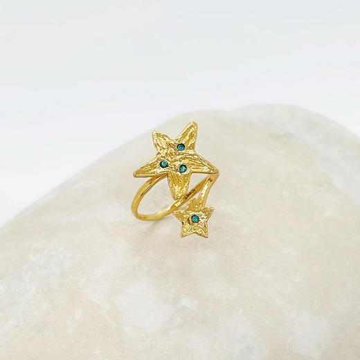 订购8周到｜Elise Tsikis-Kyle-星星 蓝色晶体 戒指［法国设计师］ 商品图0