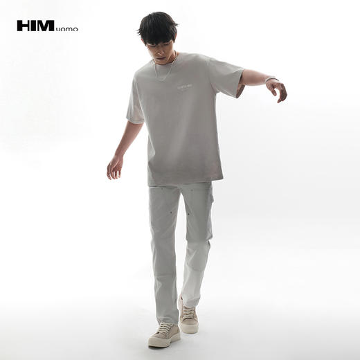 HIM漢崇  宽松伐木工装做旧水洗牛仔裤高街vibe休闲长裤 2026春季 商品图1