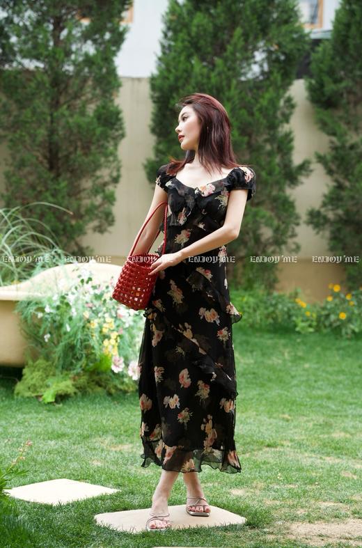 【门店同款】ENJOY夏季“悠然之境”优雅荷叶边连衣裙 162267251 商品图1