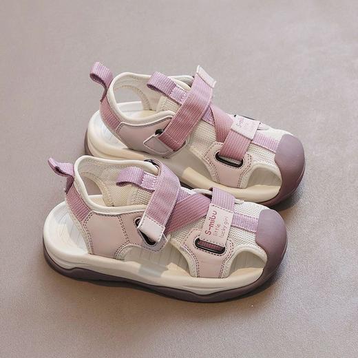 【包头设计，时尚可爱】儿童凉鞋夏季新款 女童包头沙滩鞋 软底防滑 中大童男童鞋子夏款-QQ 商品图2