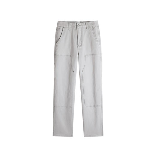 HIM漢崇  宽松伐木工装做旧水洗牛仔裤高街vibe休闲长裤 2026春季 商品图4