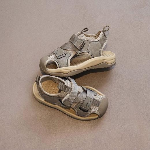 【包头设计，时尚可爱】儿童凉鞋夏季新款 女童包头沙滩鞋 软底防滑 中大童男童鞋子夏款-QQ 商品图4