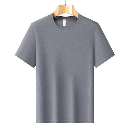 【速干】【DH】大依优型大码短袖T恤圆领加肥加大男士大号透气舒适夏季半袖上衣 商品图1