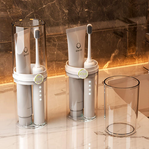 PET漱口杯 旅行洗漱杯子刷牙漱口杯 礼品便携式 情侣款ins牙刷盒 商品图2