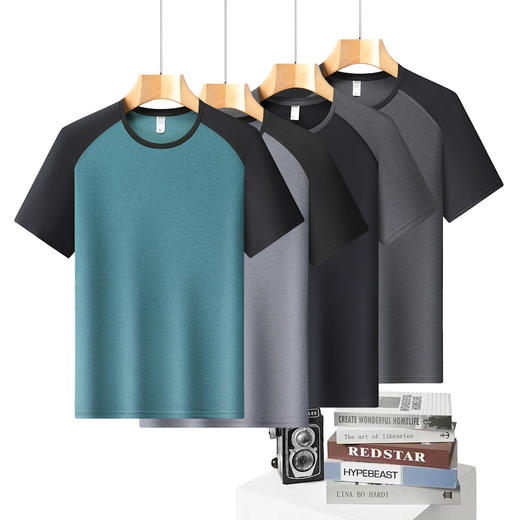 【速干】【DH】大依优型大码短袖T恤圆领加肥加大男士大号透气舒适夏季半袖上衣 商品图2