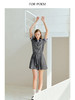 ForPoem 现货 25/SS原创设计凉感抗菌珠地短袖格子POLO百褶连衣裙 商品缩略图4