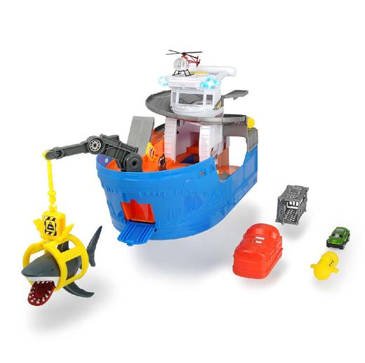 德国Dickietoys 鲨鱼船套装 仿真声光捕鱼船快艇轮船可下水儿童男孩玩具 商品图1