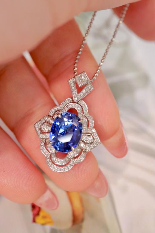 2.75ct刻面蓝宝石吊坠 商品图1