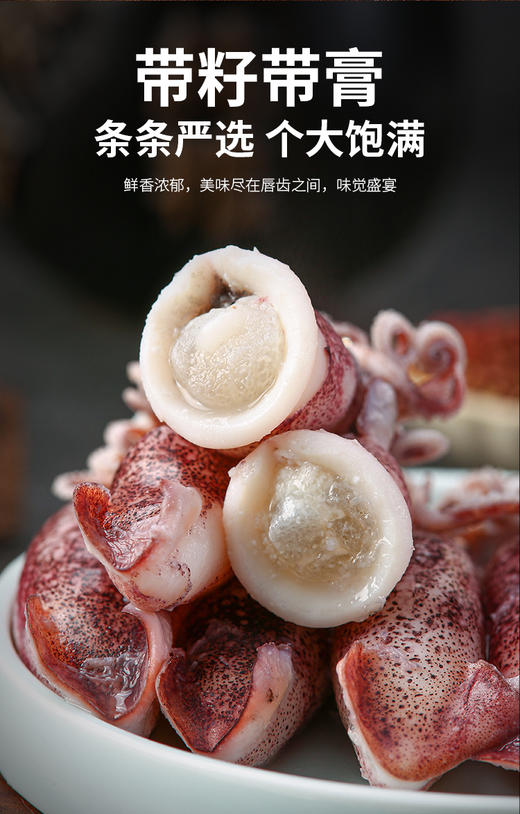【生鲜专区】🐙墨斗鱼/笔管鱼/海兔  带籽/无籽可选 一包约500g(净重约400克）顺丰/京东包邮{冷冻生鲜请及时签收 冷冻保存} 商品图2