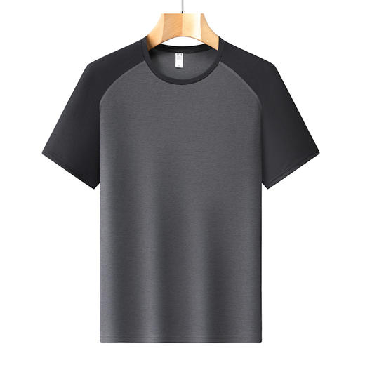 【速干】【DH】大依优型大码短袖T恤圆领加肥加大男士大号透气舒适夏季半袖上衣 商品图3