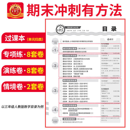 【安徽专版】2025春下册王朝霞期末试卷研究1-6年级小学期末真题冲刺卷语数英专项训练 商品图2