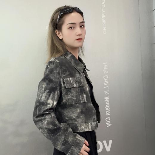 Z 翻领双口袋刷色外套（灰）春季251050240321 商品图2