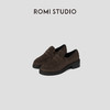 ROMI STUDIO“乐福*”牛反绒雾面中跟厚底耐磨乐福鞋 448DS013 商品缩略图0