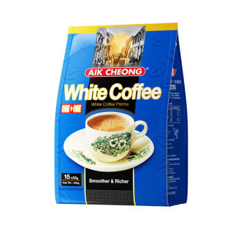 益昌老街（AIK CHEONG OLD TOWN）2合1无加蔗糖速溶白咖啡粉 马来西亚进口 单袋15条450g 商品图6