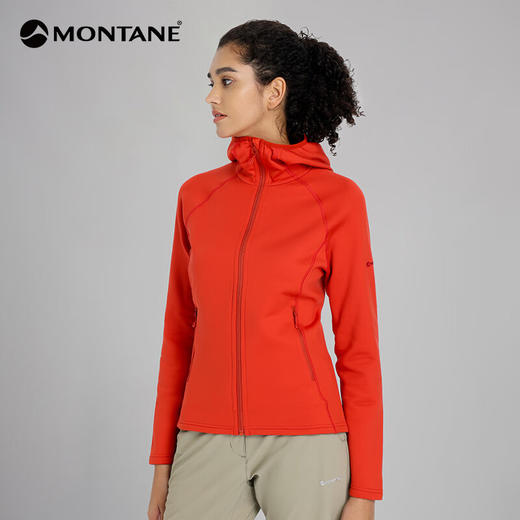 MONTANE 盟泰恩FURY户外连帽抓绒外套女 轻量透气高弹抓绒衣透气吸湿排汗 商品图1
