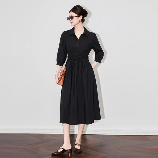 【高货wl】全新升级【铂金会员330/天猫439/差价109】(00944) 洛诗琳法式收腰连衣裙翻领高级感轻熟气质女新款衬衫裙 商品图1