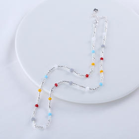 【宏艺珠宝】星芒彩珠·银s925项链