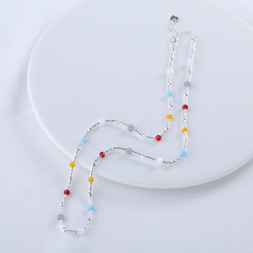 【宏艺珠宝】星芒彩珠·银s925项链 商品图0