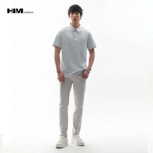 HIM漢崇  时尚斯文休闲裤男士日常通勤舒适透气微弹长裤 2026春季 商品图1