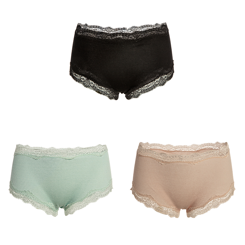 舒适、透气、螺纹真丝针织三角裤 Z92106