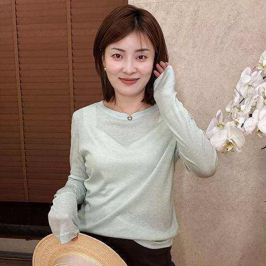 【部分现货】良木礼桑蚕丝长T(528876) 商品图3