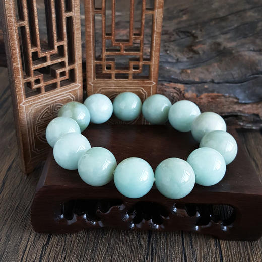 【天然正品】天然细腻无裂纹约18.0MM糯种翡翠圆珠手串男士现售价:1180!特价050425AH19 商品图3