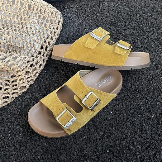 【真皮勃肯厚底拖鞋】真皮+厚底，越穿越软！对于宽脚、高脚背友好！透气不闷脚，久穿不臭！慵懒复古风，搭配牛仔裤、连衣裙都可！【康恒-J】 商品图4