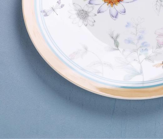 轻奢骨瓷餐具套装高档碗盘碗筷家用碗具组合北欧乔迁送礼礼盒陶瓷陶园梦繁花似锦8人用38头餐具 商品图5