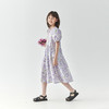 棵初2025夏季新款亲子中大女童碎花连衣裙纯棉紫色蓬蓬裙 商品缩略图4