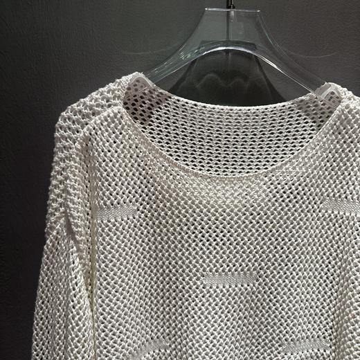 ZB圆领镂空长袖子毛织上衣50109春季250103504123 商品图3