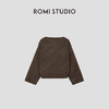 ROMI STUDIO“法式慵懒”驼绒羊毛混纺一字领双面呢卫衣23AWT1208 商品缩略图0