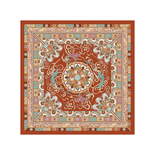 敦煌研究院 【双面印花大方巾 】文创丝巾披肩围巾百搭高级感送妈妈 商品图4