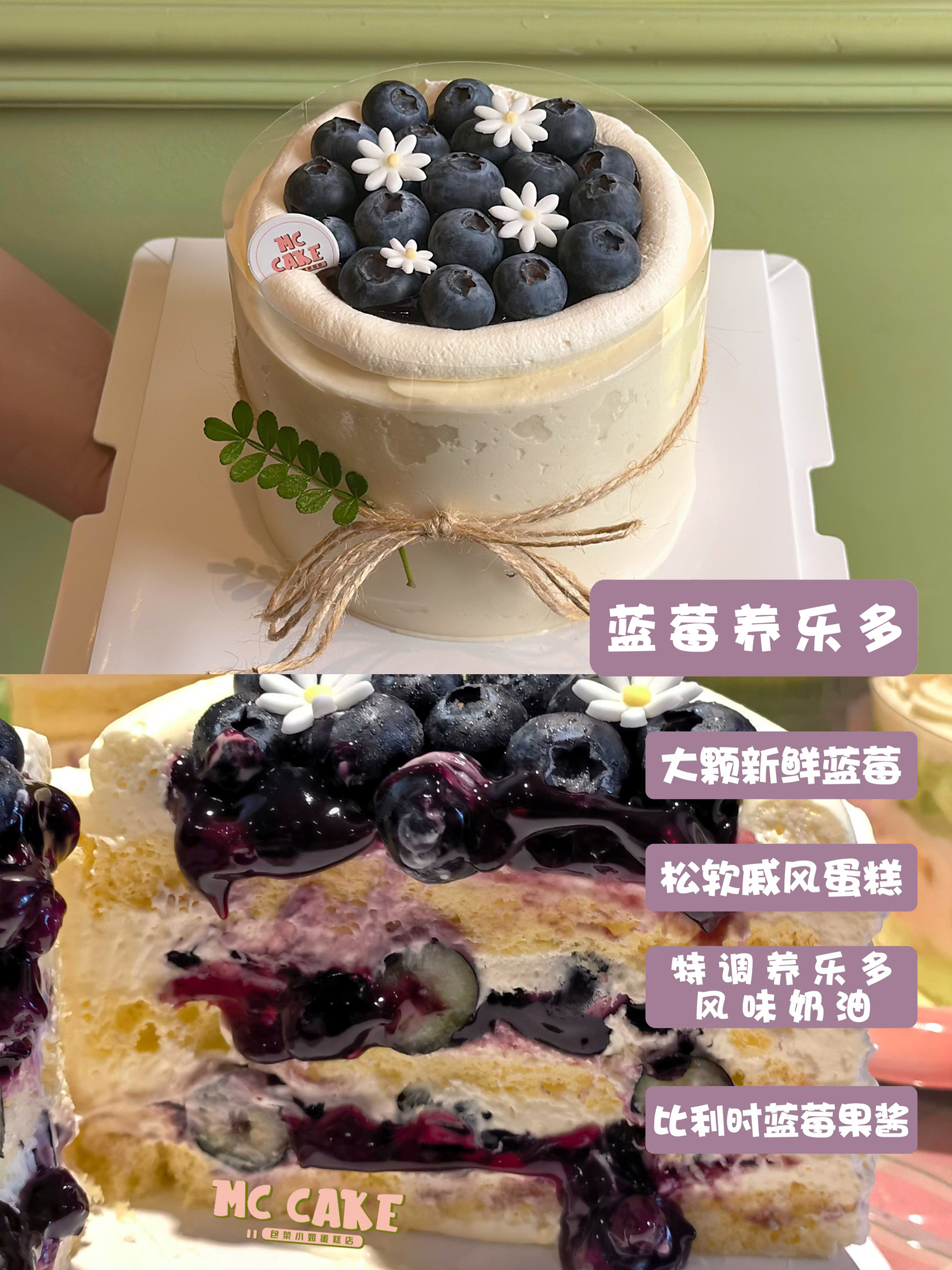 蓝莓养乐多蛋糕