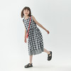 棵初2025夏季新款亲子中大女童格子连衣裙纯棉A字裙无袖背心裙 商品缩略图4