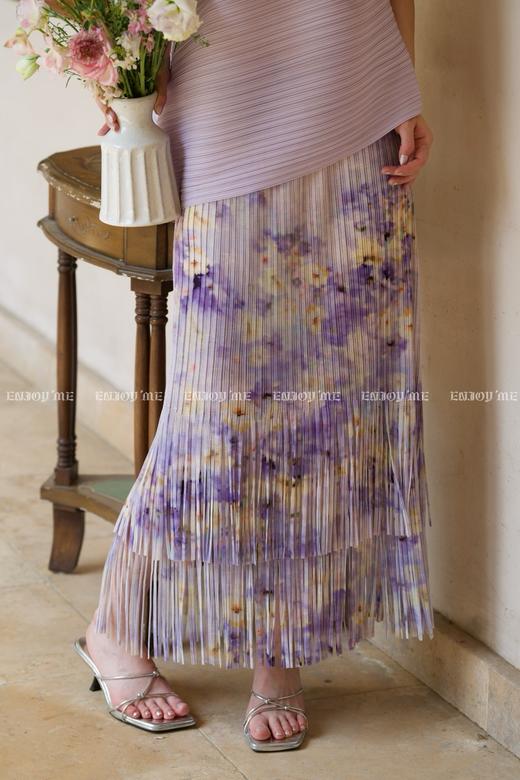 【门店同款】ENJOY夏季风褶衣花艺流苏半裙 162264914 商品图8