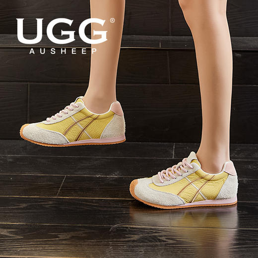 澳洲UGG拼接真皮女鞋百搭德训鞋 商品图9